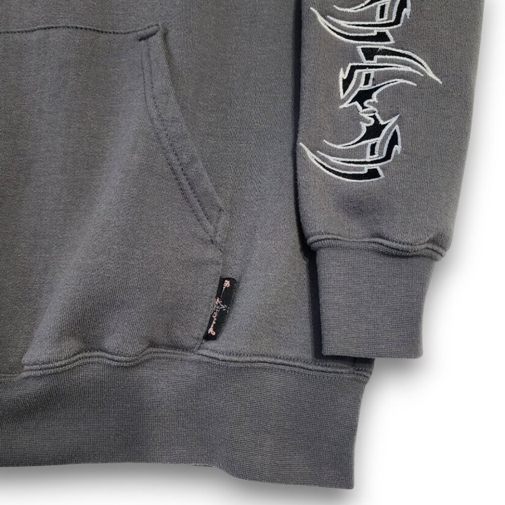 Sapphire Lounge Men's Large Gray Tribal Star Graphic Hoodie Y2k Streetwear - Picture 9 of 16